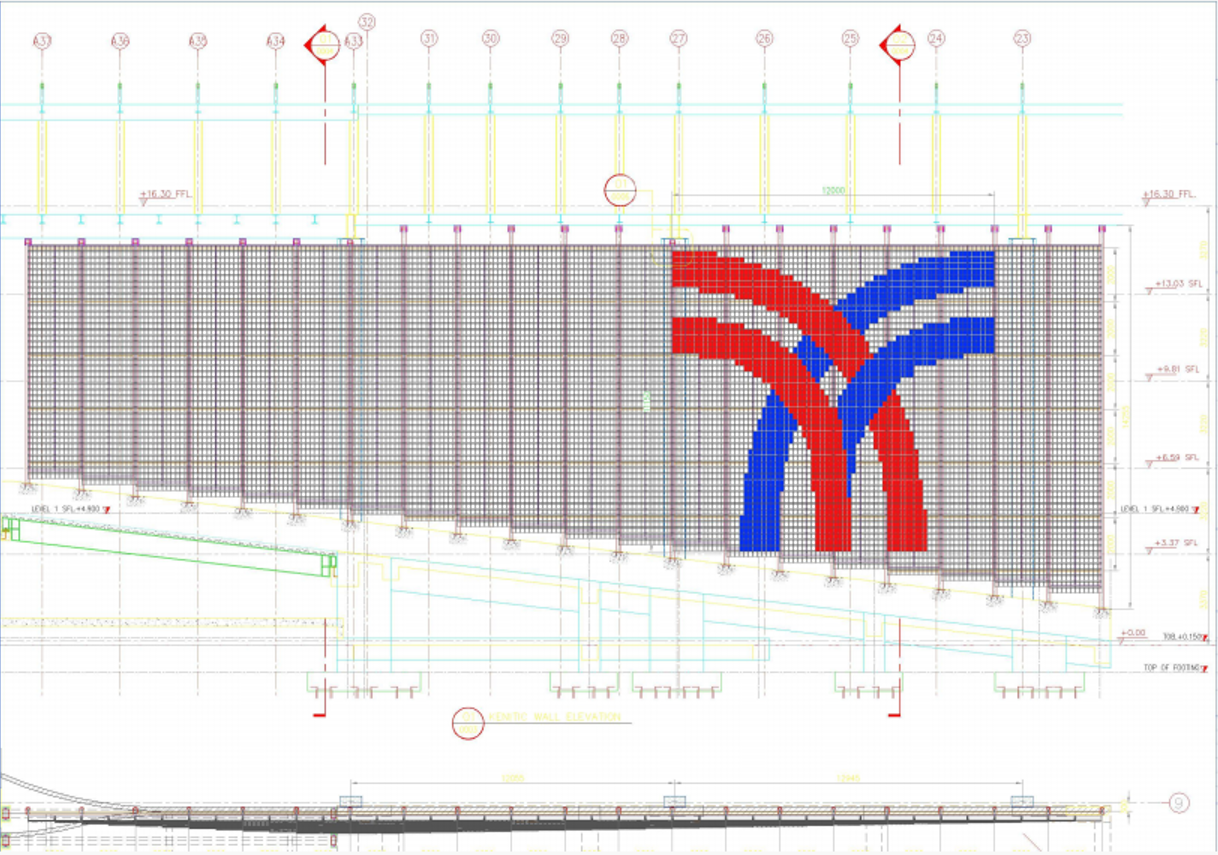 Bangkok Mochit Complex facade project sketch