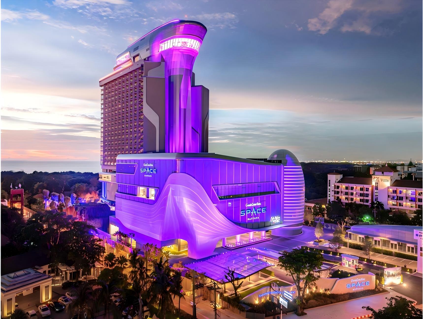 Grande Centre Point Space Pattaya hotel exterior with kinetic facade panels