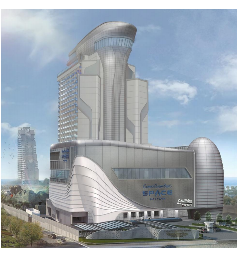 Facade concept sketch for Grande Centre Point Space Pattaya